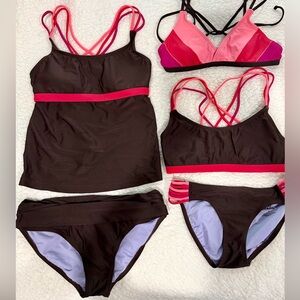 Prana Brown Pink Bikini Set Small